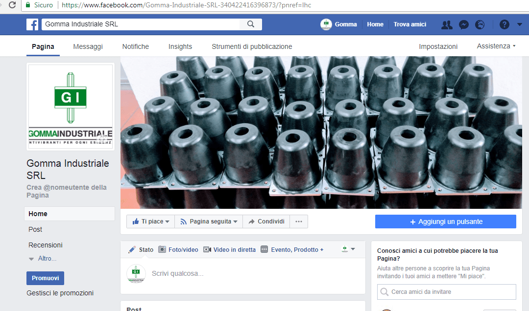 Gomma Industriale su facebook condivide le novità